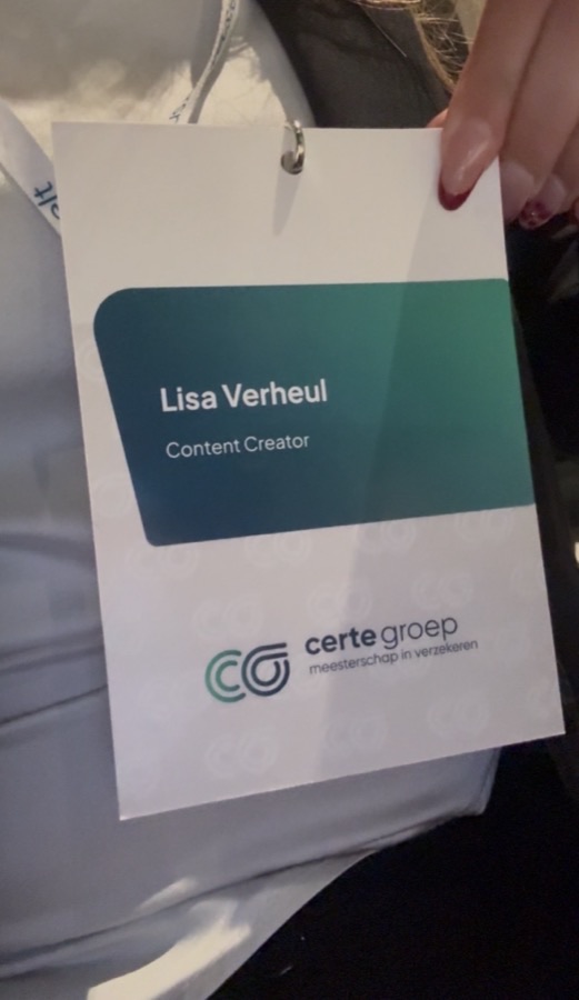 Mijn badge als content creator op het event Certe Versneld